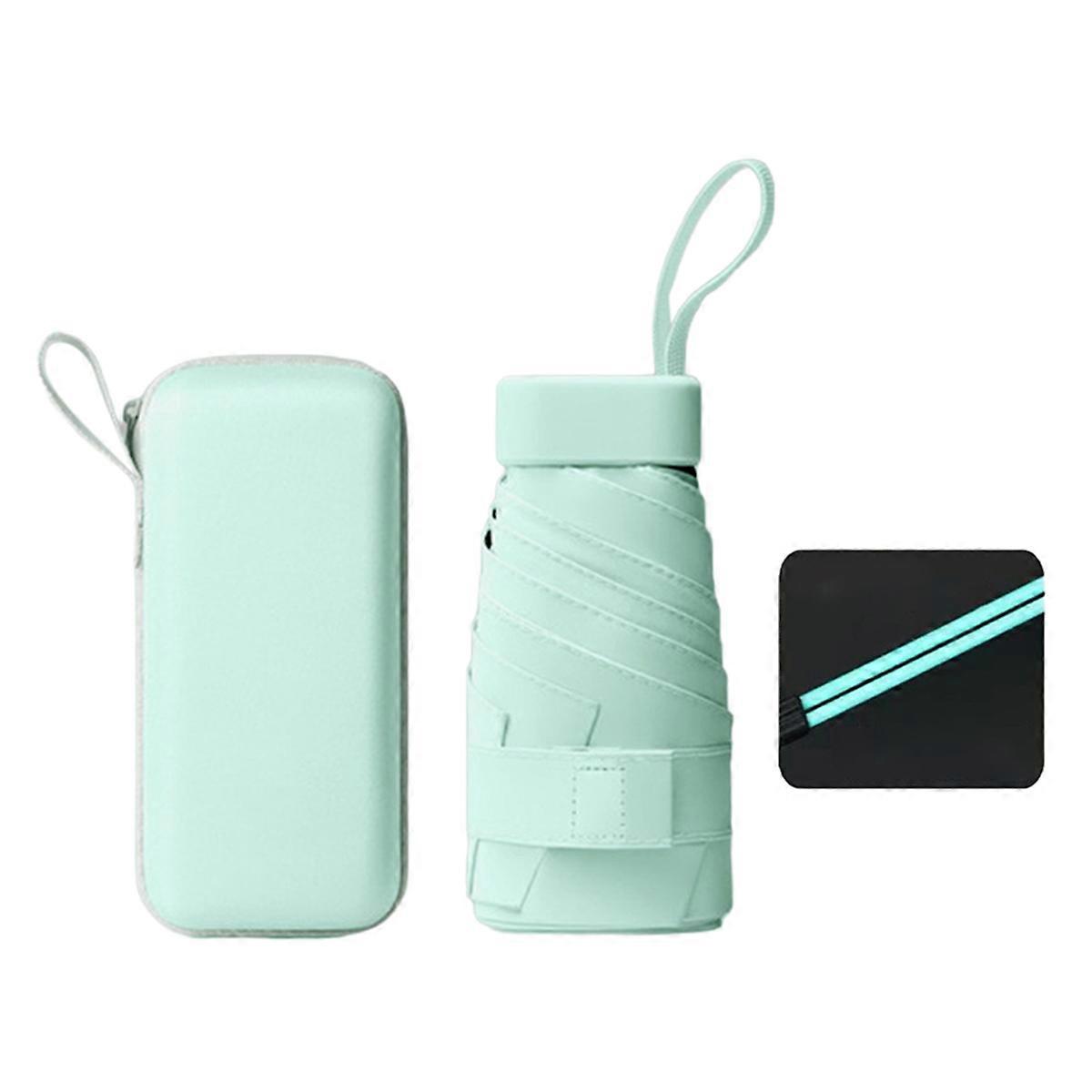 ミニ傘 レディース UVカット サンシェード傘 12本骨 旅行用 日傘 ハンドバッグ用 グリーン