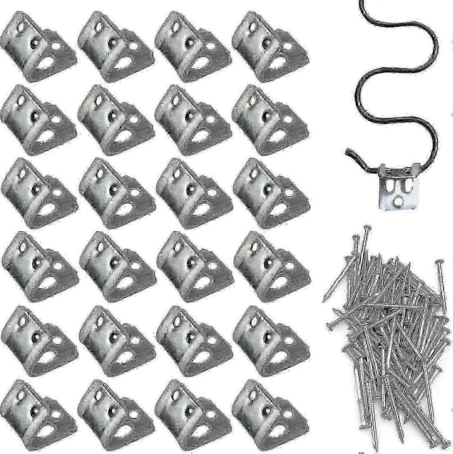 24pcs Silver 5-Hole Rubber Spring Clamps for Sofa Covers Replacement & Repair, Secure Fit Stretch Fabric Holders
