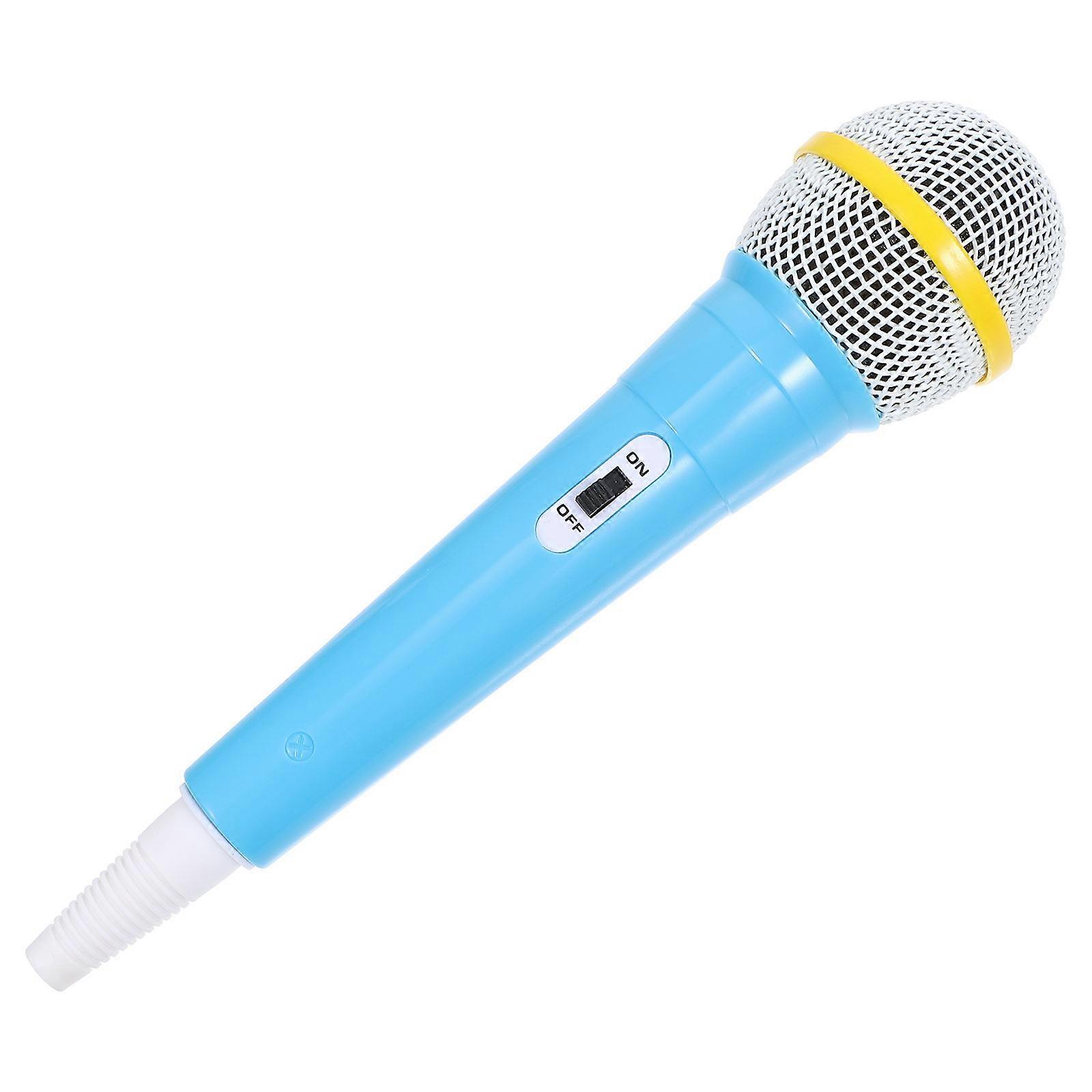 Microphone Party Favor Miniature Microphone for Dance Events Plastic Blue Intended for Stage Performance 1Set