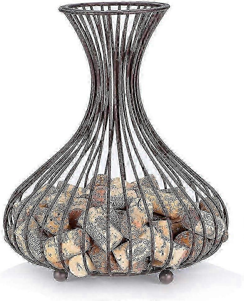 Wine Cork Holder Display - Unique Wine Stopper Container Cage Edition