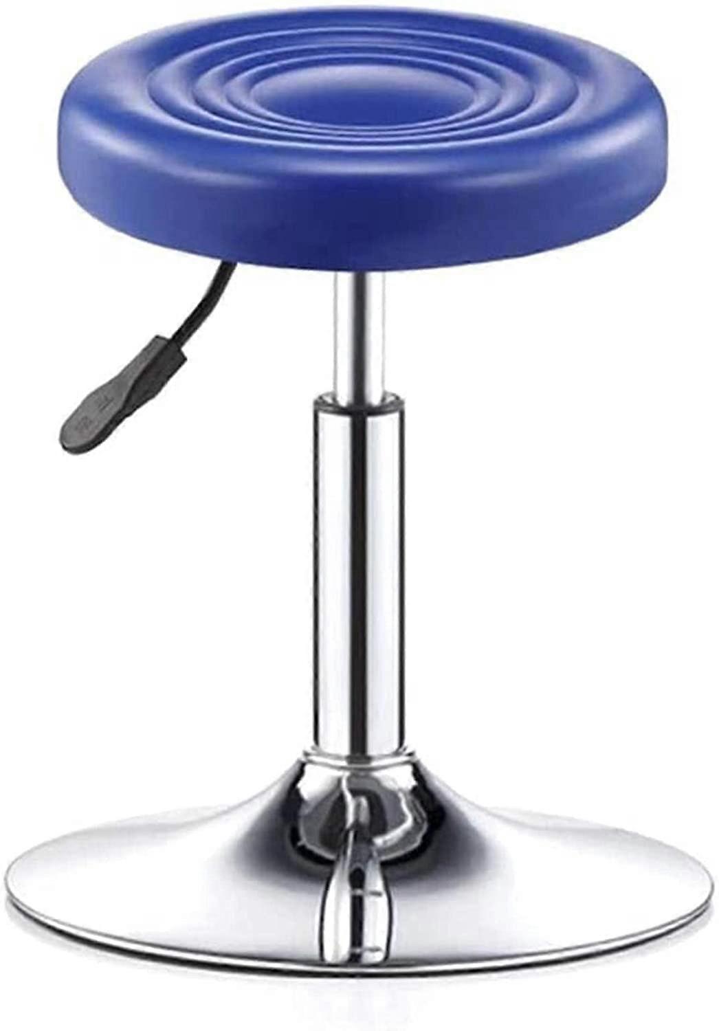 Hydraulic Adjustable Swivel Stool On Wheels For Workshop And Tattoo Lab Seat 33 Cm Height 4054 Cm Ergonomic Comfort Blue