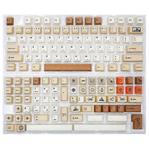 143 Keys Retro Stamps Theme Keycaps PBT Sublimation Cherry Profile Keycaps