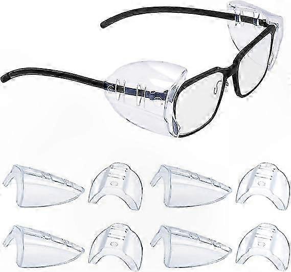 Eyeglass Side Shields, 4 Pairs Safety Shields for Prescription Frames