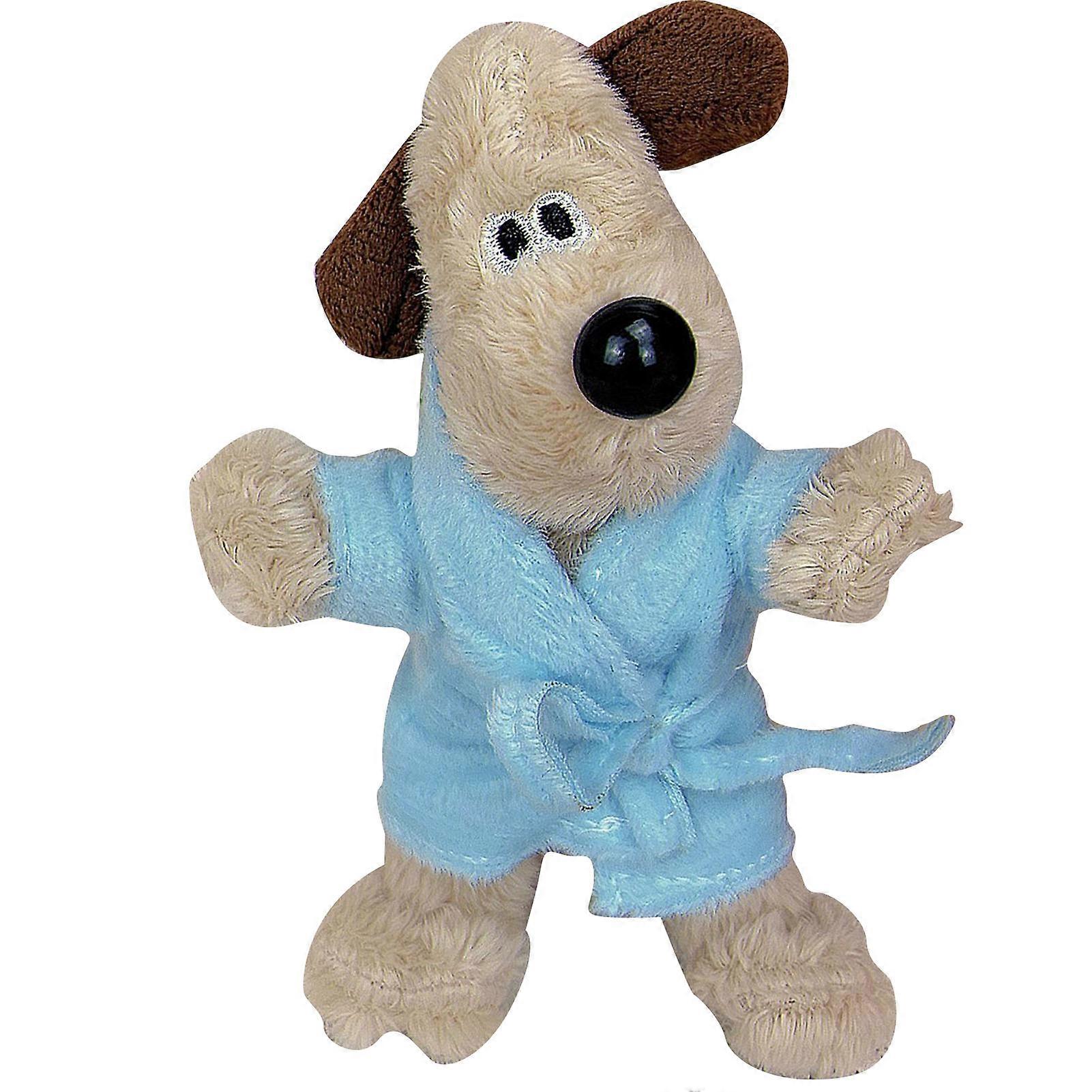 13cm Cute Plush Dog Pendant Keychain with Soft Bathrobe Charm