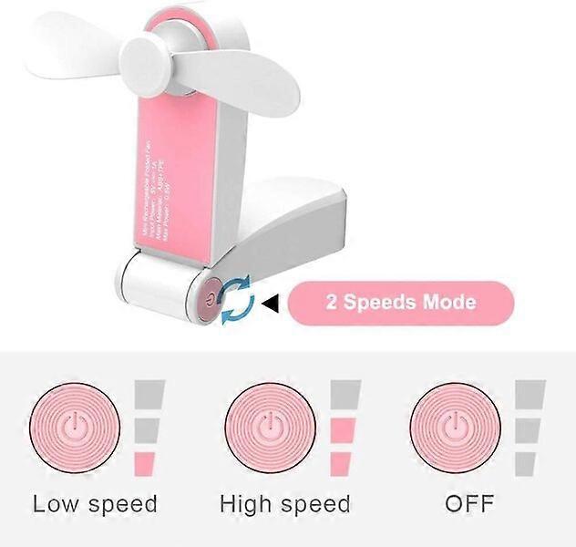Small foldable fan with two-speed adjustment and soft blades for safety