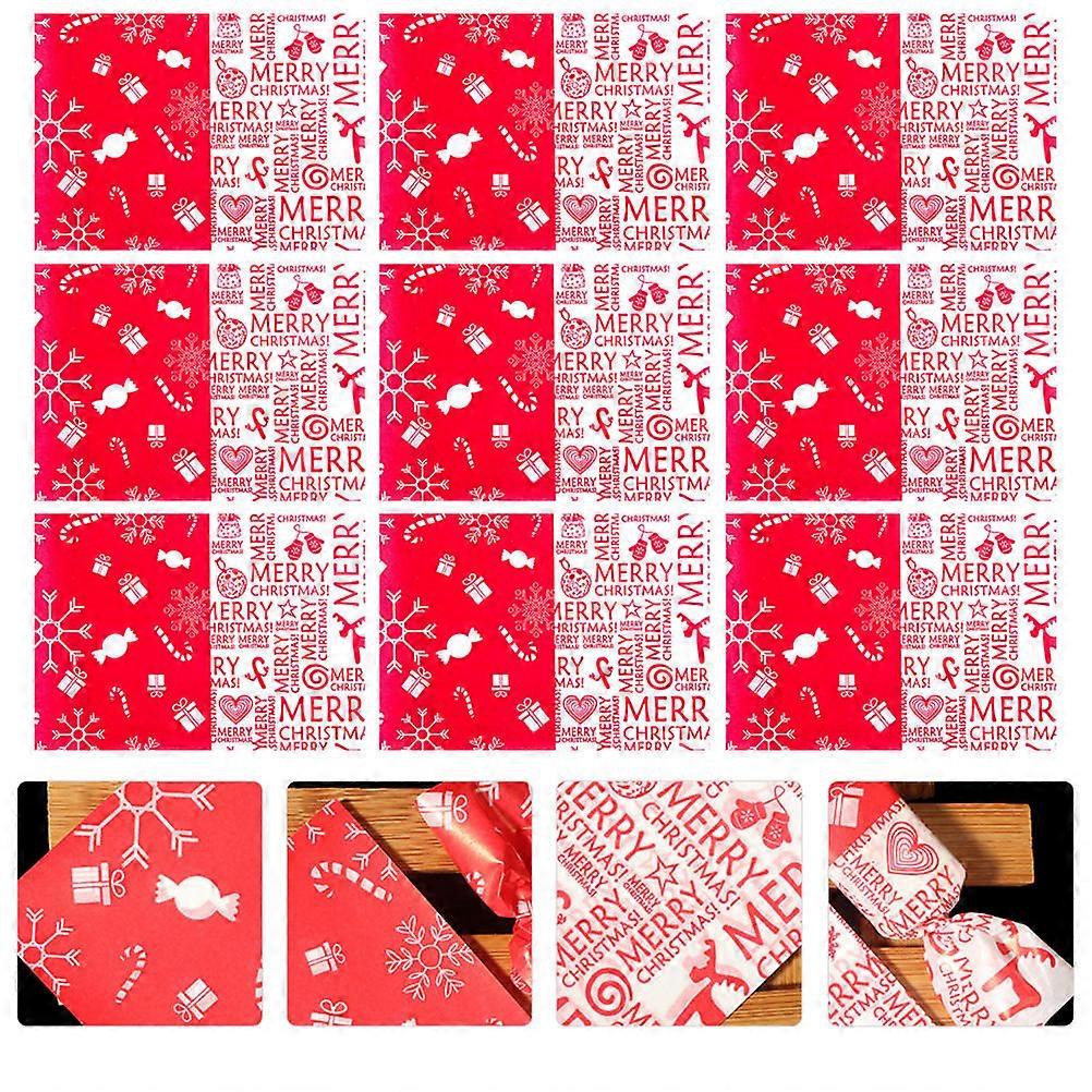 Nougat Packaging Bags for Storage Use 1000Pcs Red Paper Wrappers Set