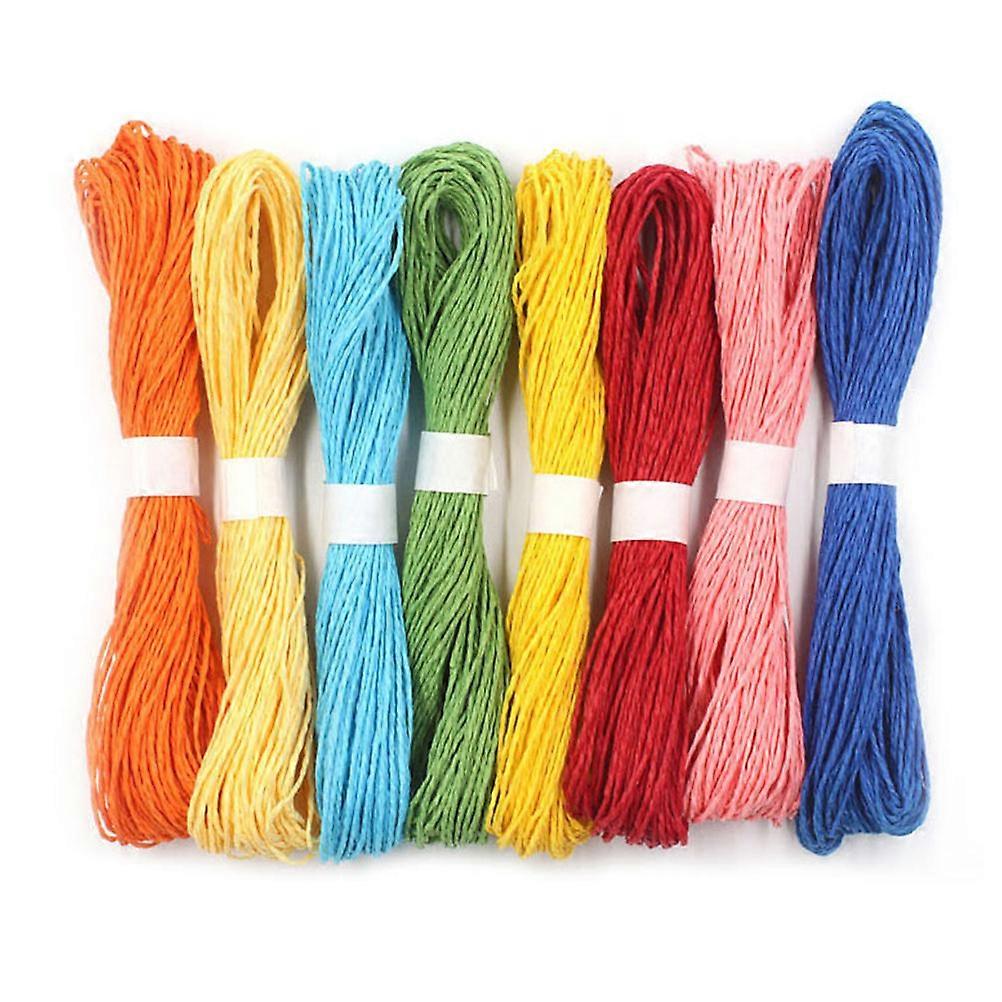 24PCS Colorful Paper Rope for Gift Wrapping DIY Craft String 30M