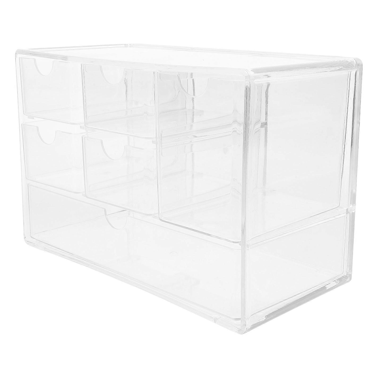 Desk Organizer with Drawers 1 Set Multi Function Storage Box for Cosmetics and Stationery Small Desk Organizer