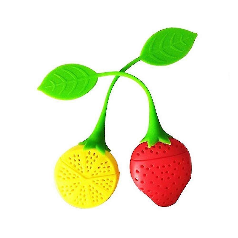 2Pcs Silicone Tea Filter Tea Mini Strawberry Lemon Tea Leak Tea Maker Tea Filter Silicone