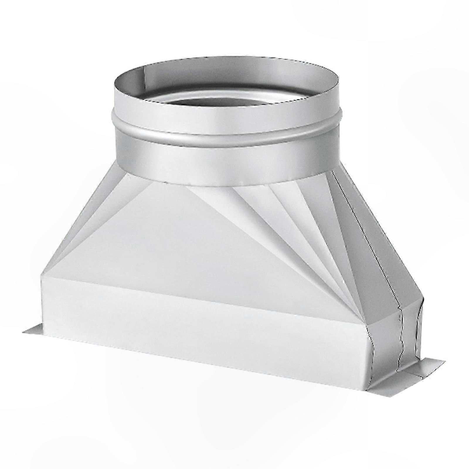 Galvanized Vent Adapter for Rectangular to Round Transition Easy Installation Durable Metal Fitting