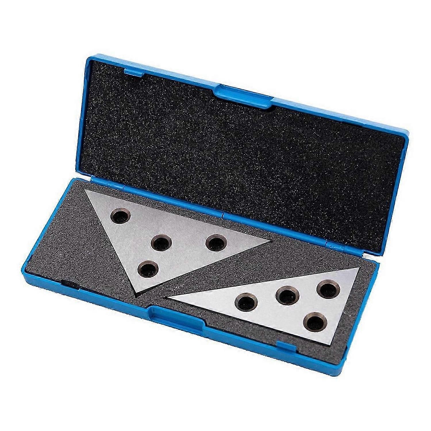 Solid Angle Plate Set 30-60-90 Degree & 45-45-90 Degree, Triangle Angle Block Hardened Steel with Precision Ground Angle