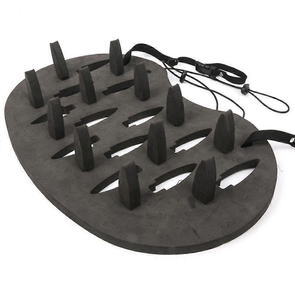 Black Fly Fishing Pallet Tray Organizer with Adjustable Waist Belt and Neck Strap for Easy Access and Storage