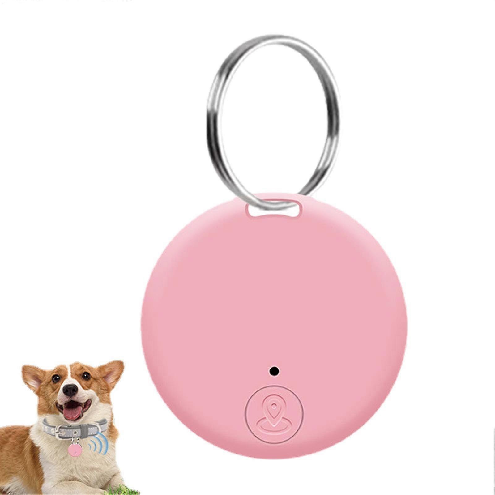 Pet Trackers Round Bluetooth Tracker AntiLost Device Item Locator Tag TwoWay Alarm Pink Keys Luggage Backpack Pet Bike