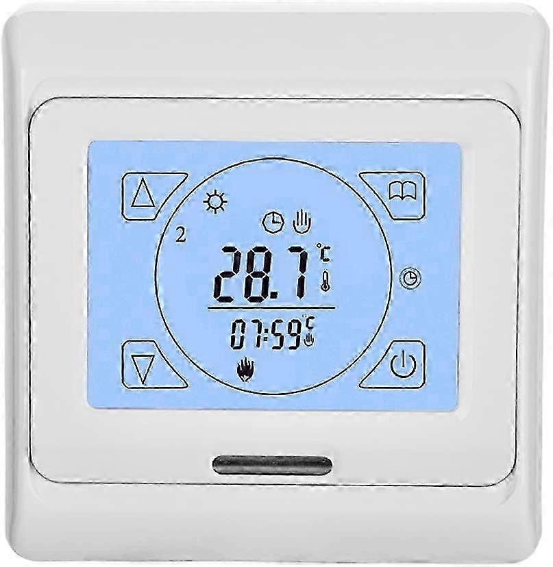 Touchscreen Programmable Electric Floor Heating Thermostat with Air and Floor Sensors 3000W 16A
