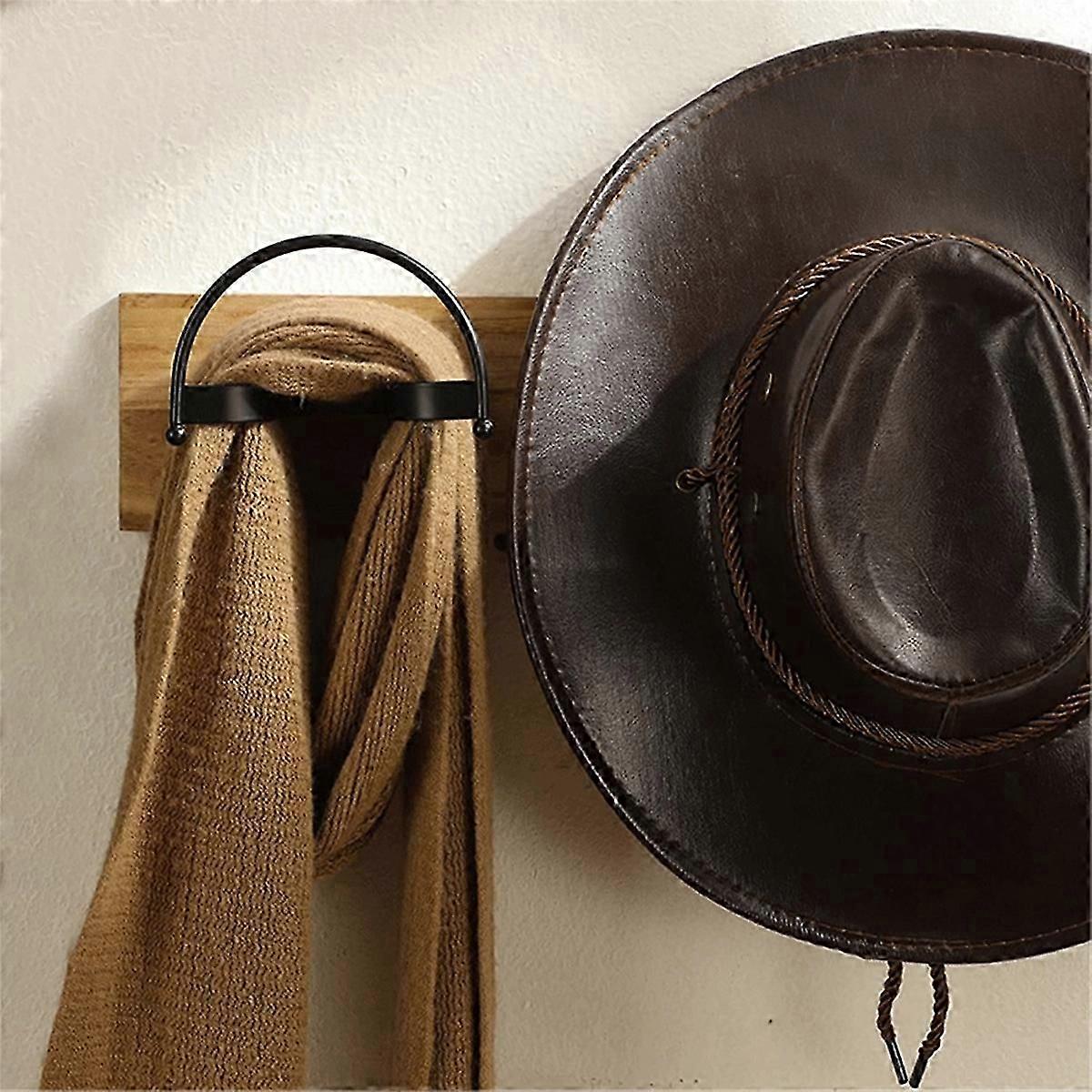 6PCS Cowboy Hat Rack Multi-Function Storage Display Stand Cowboy Hat Holder Hat Hanger Wall Mount Hat Hooks