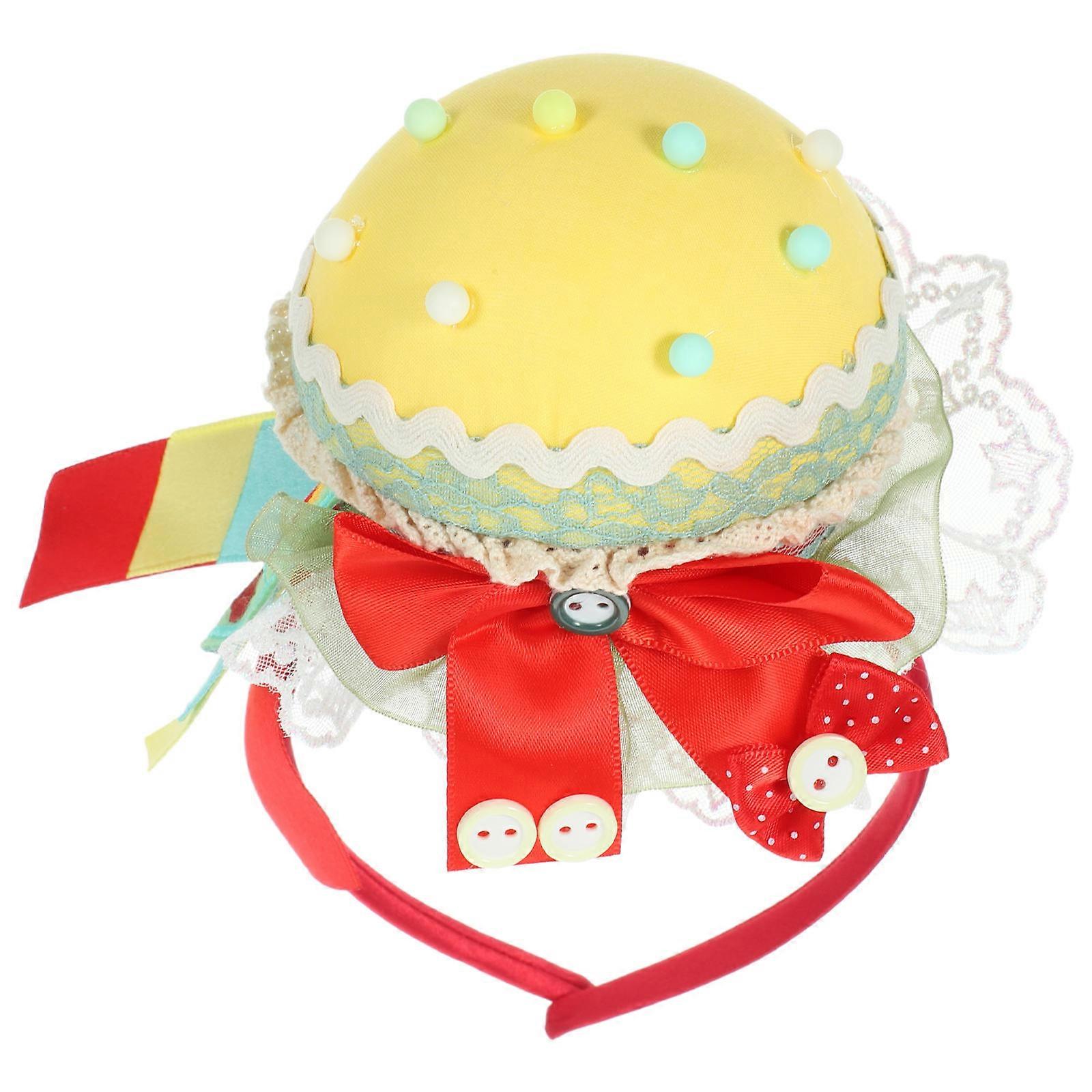 Burger Headband for Performance Christmas Headwear Multi Color Fabric Plastic with 1Pcs
