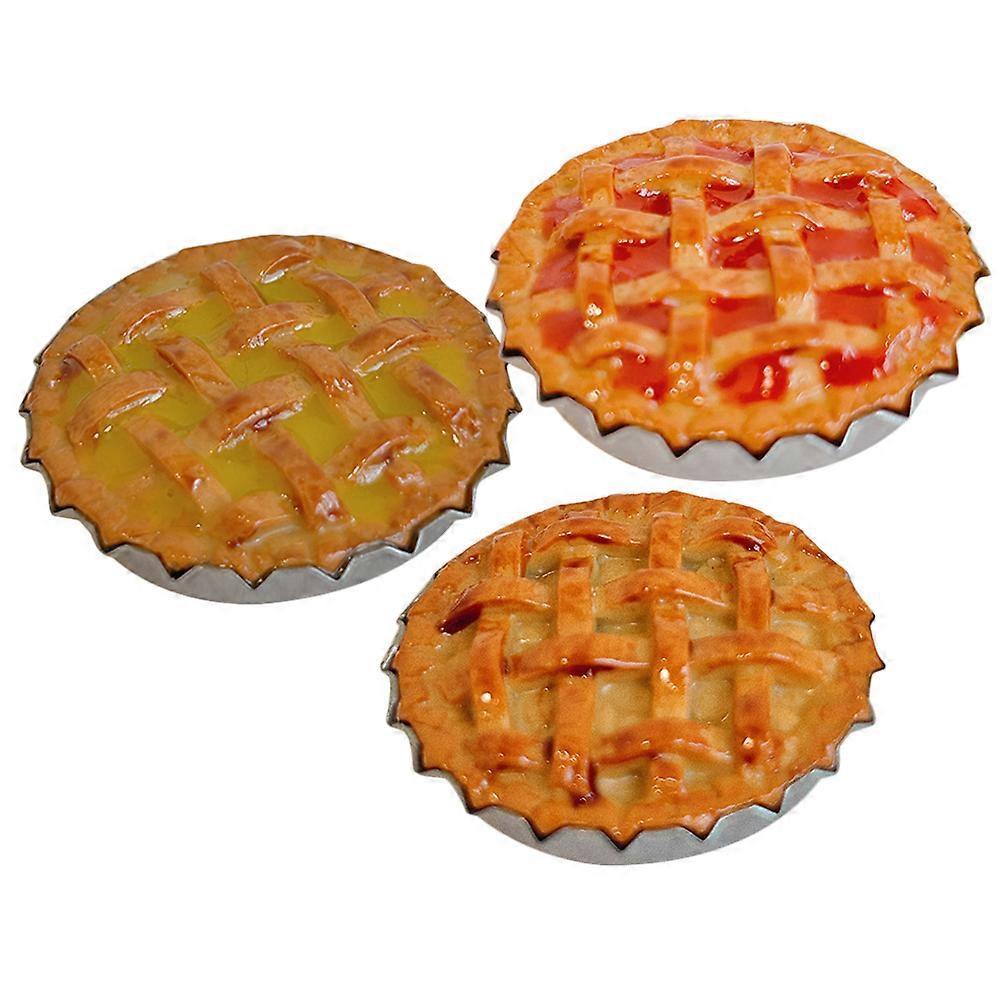 Doll House Sweet Pie Miniature Desserts for Decor 3Pcs Doll House Accessories