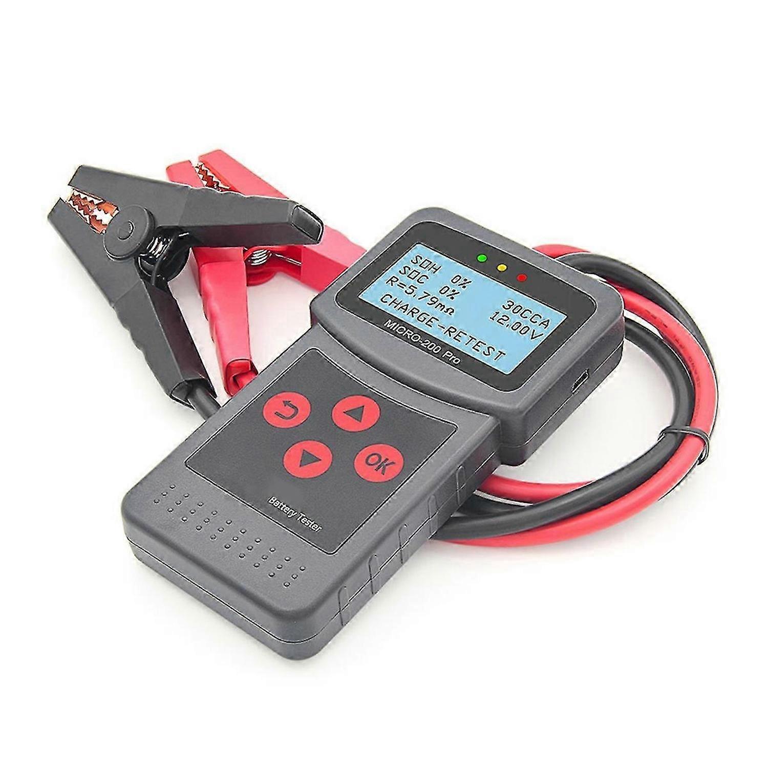 Micro-200 Pro Car Motorcycle Battery Tester 12/24V Multi-Language Digital Battery System Analyzer