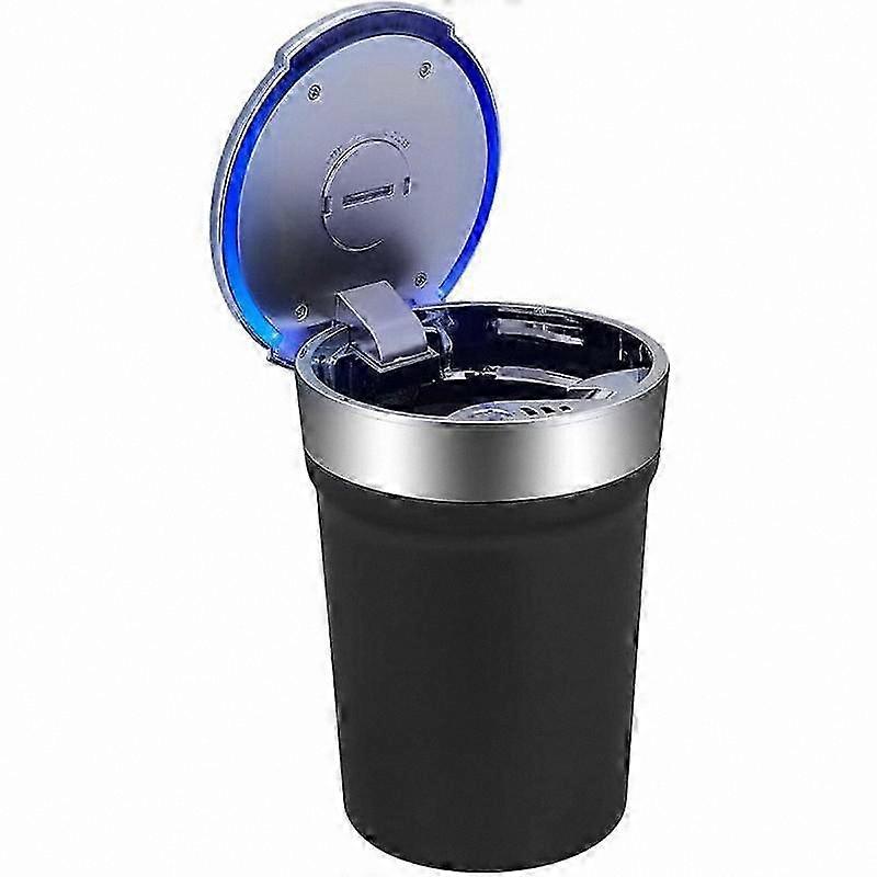 Zinc Alloy LED Ashtray with Lid and Illuminated Design for Vehicles