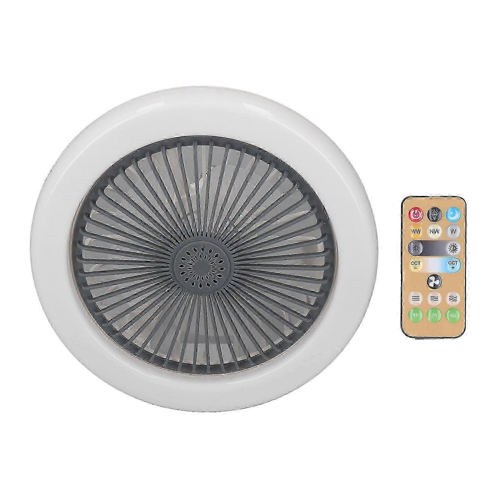 Remote Control Ceiling Fan with Light, E27 Holder, Adjustable Speed, 85-265V