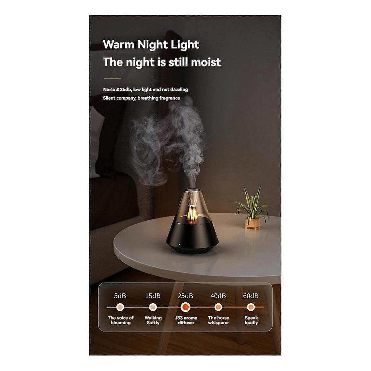 Simple Aromatherapy Machine USB Rechargeable Home Humidifier Black