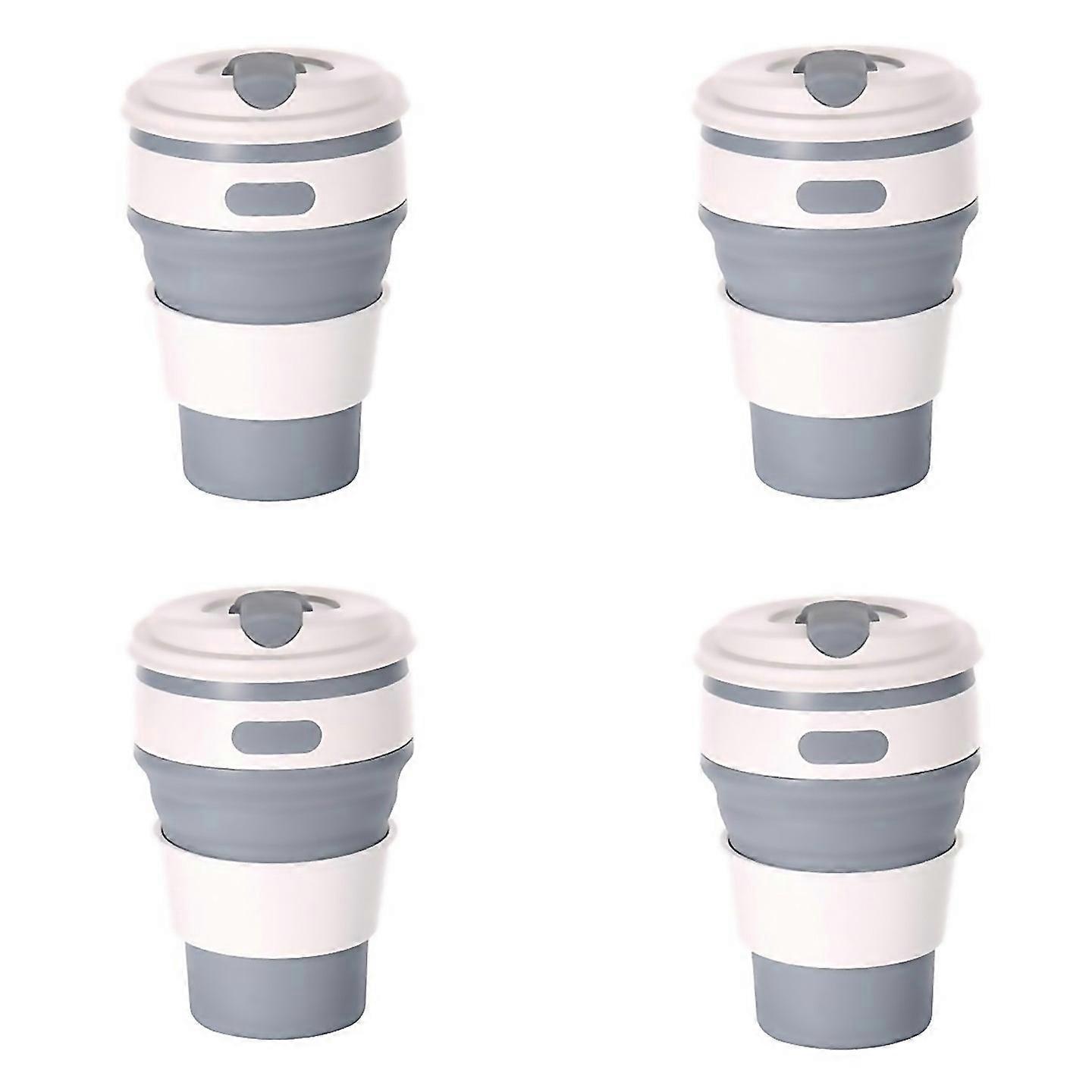For Silicone Foldable Travel Cupcamping Cup Gray