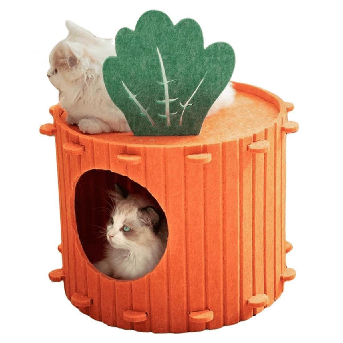Cute Pet Bed Detachable Large Cat Hideaway Cave Cat Condo B