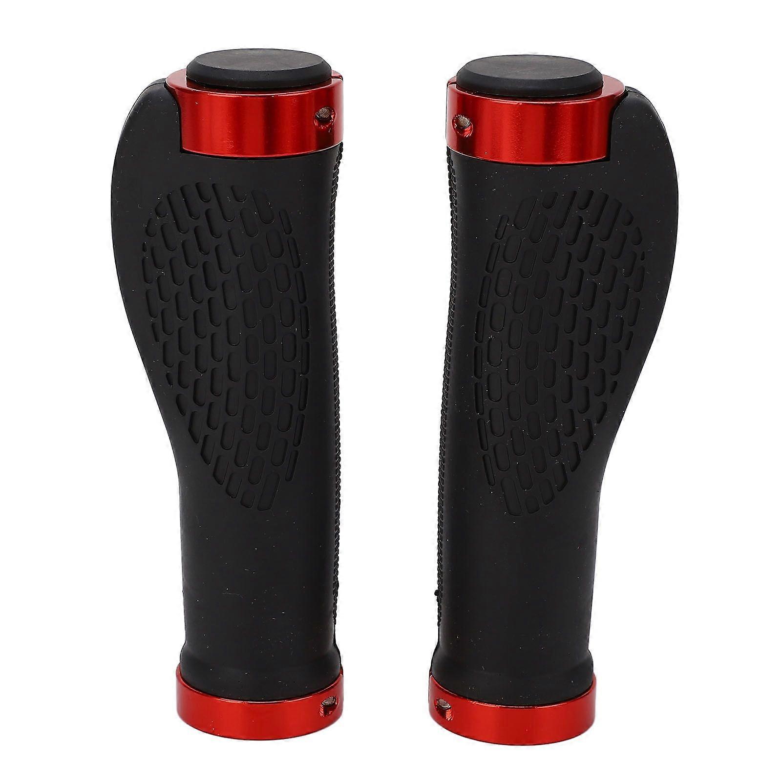 2Pcs Electric Scooter Handle Sleeve Silicone Prevent Slip Replacement Scooter Handle Bar Grip Cover Red