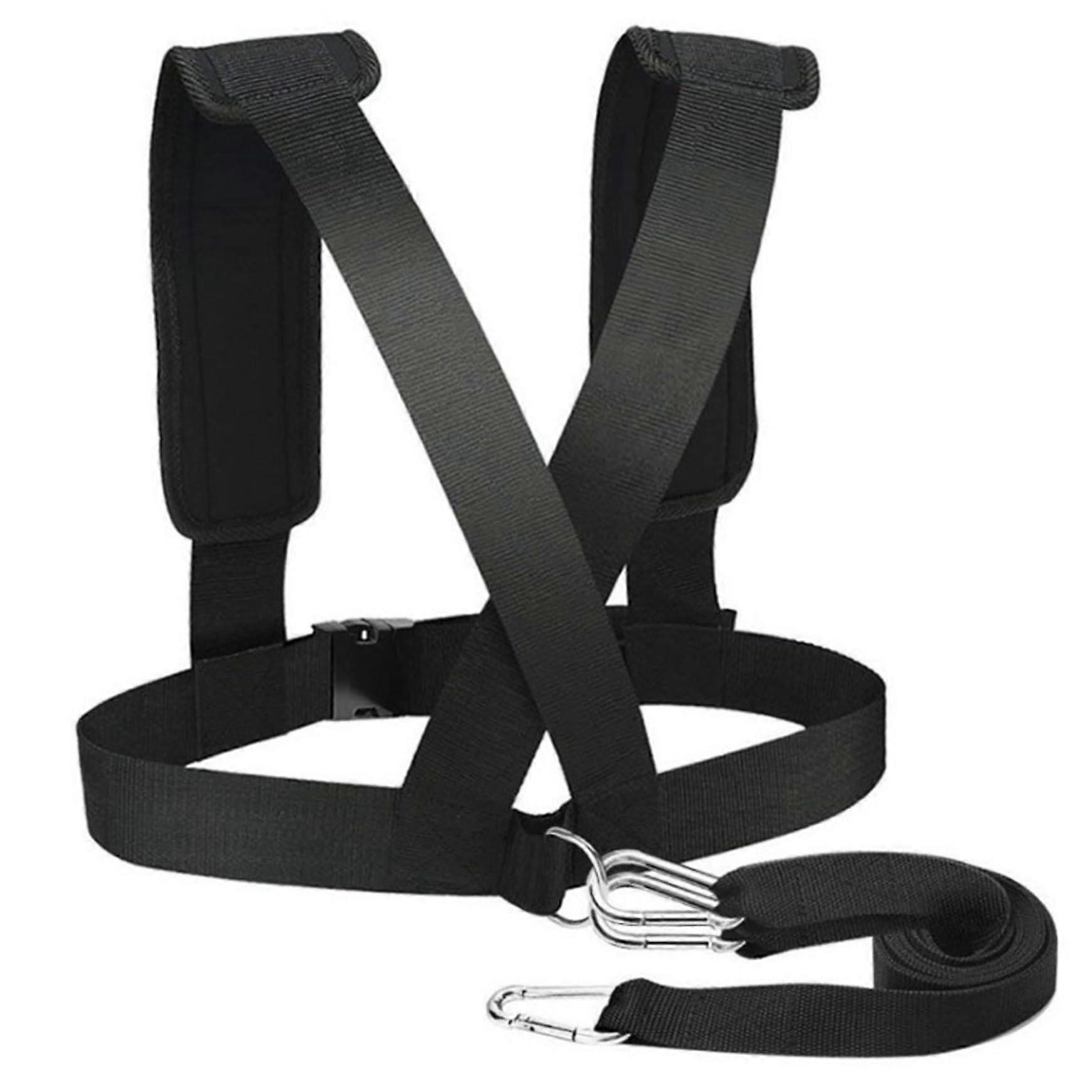 Sled Pulling Belt Adjustable Sled Harness Heavy Duty Pulling Harness Removable For Fitness Resistance Training