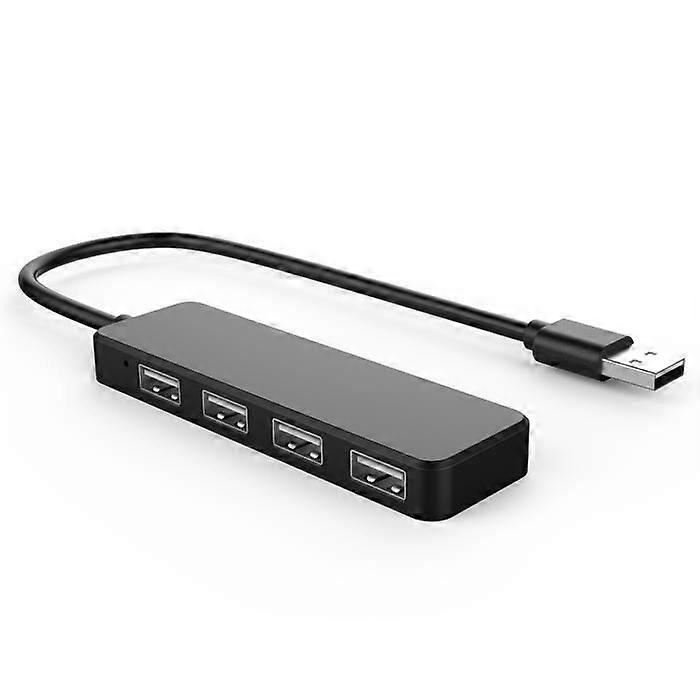 Ultra Thin USB Hub 4 Port USB 2.0 Hub Black