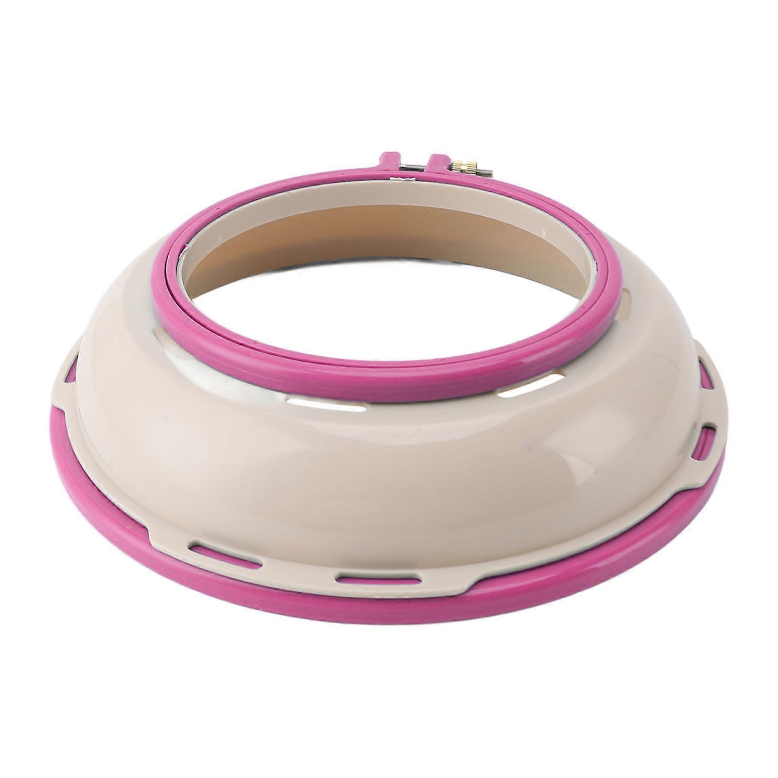 Cerceau de broderie double face 16,5 cm 25 cm pour point de croix, matelassage, rose rouge