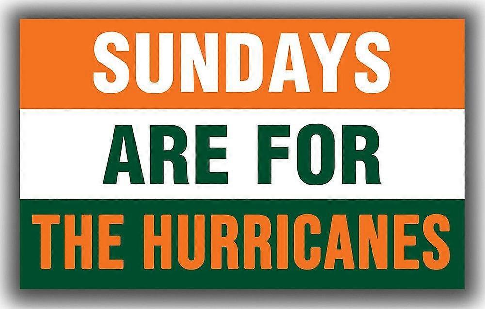 Miami Football Team Memorable Flag Hurricanes Sundays Banner