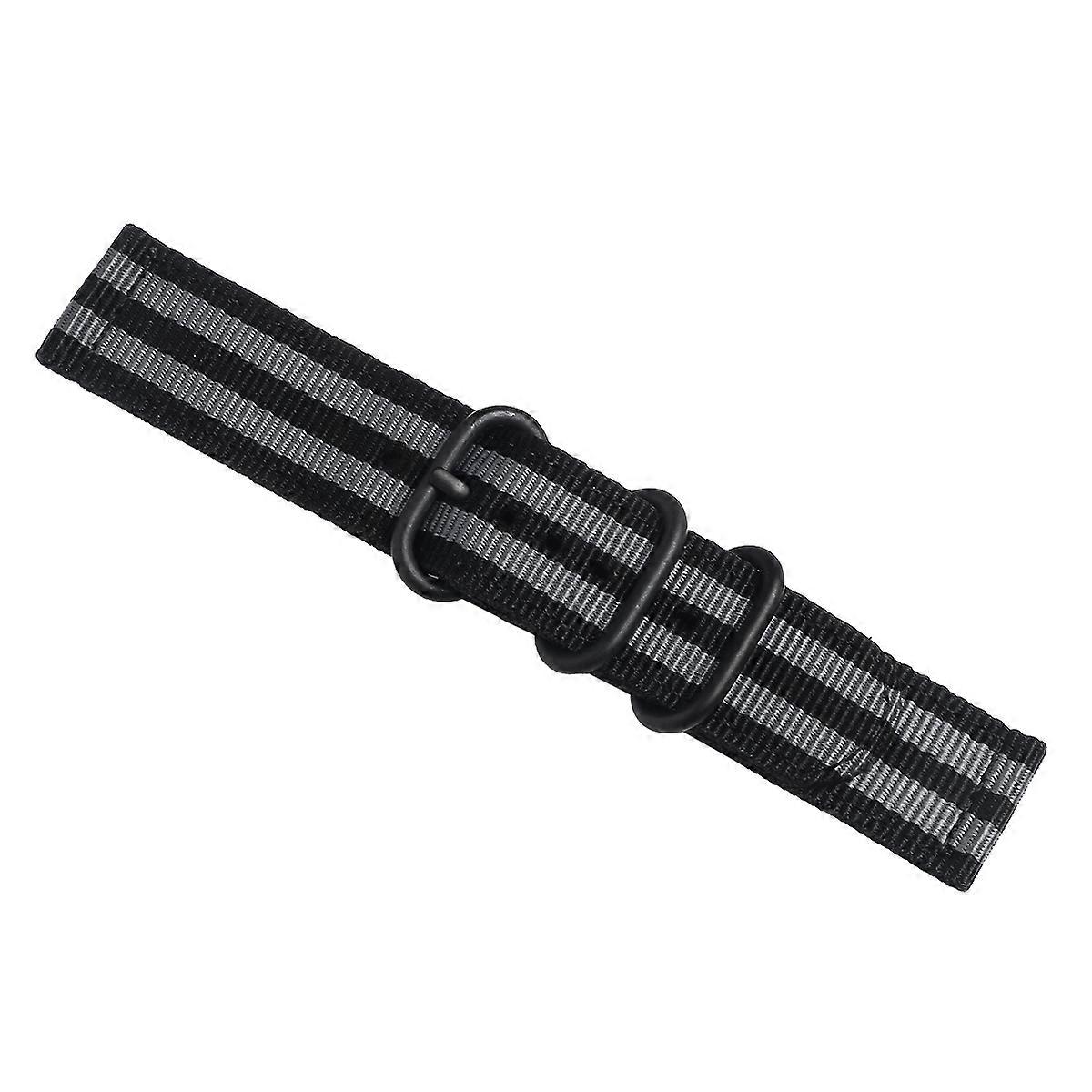 Durable Nylon Watch Strap for Watch Replacement 18mm Black 2-Joint Band