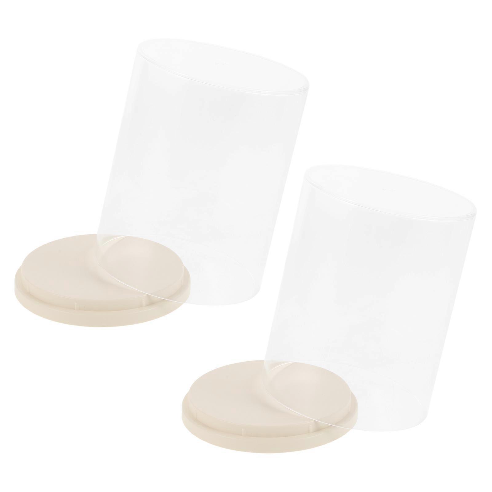 6Pcs Storage Box with Lid Transparent Display Case for Decorative Items