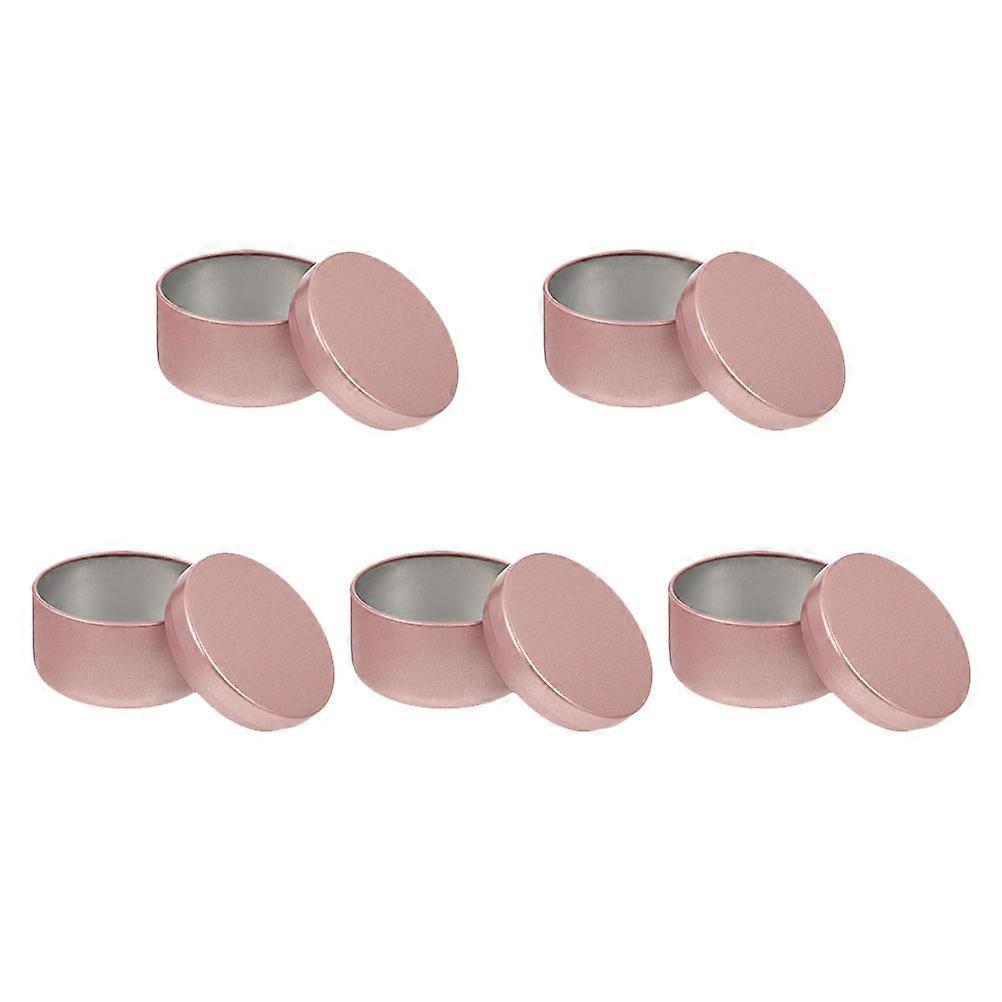 Pink Aluminum Jar 10 Pcs Round Refillable Containers Perfect For Travel And Outdoor Camping Usage With Effective Storage Function