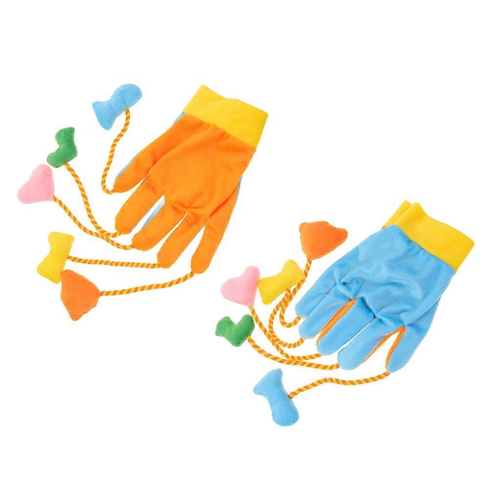 Plush Interactive Cat Glove Toy with Bell 10Pcs for Fun Playtime