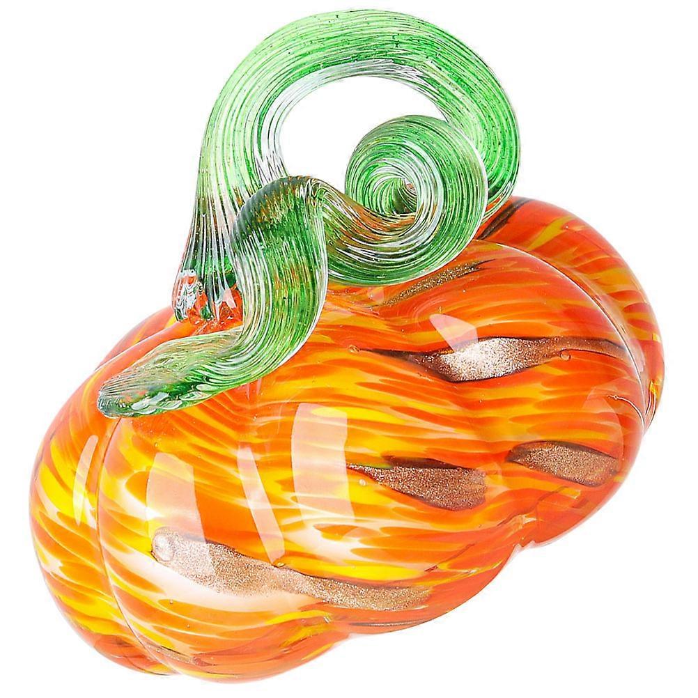 Assorted Color Crystal Pumpkin Figurine for Halloween Table Ornament 4Pcs
