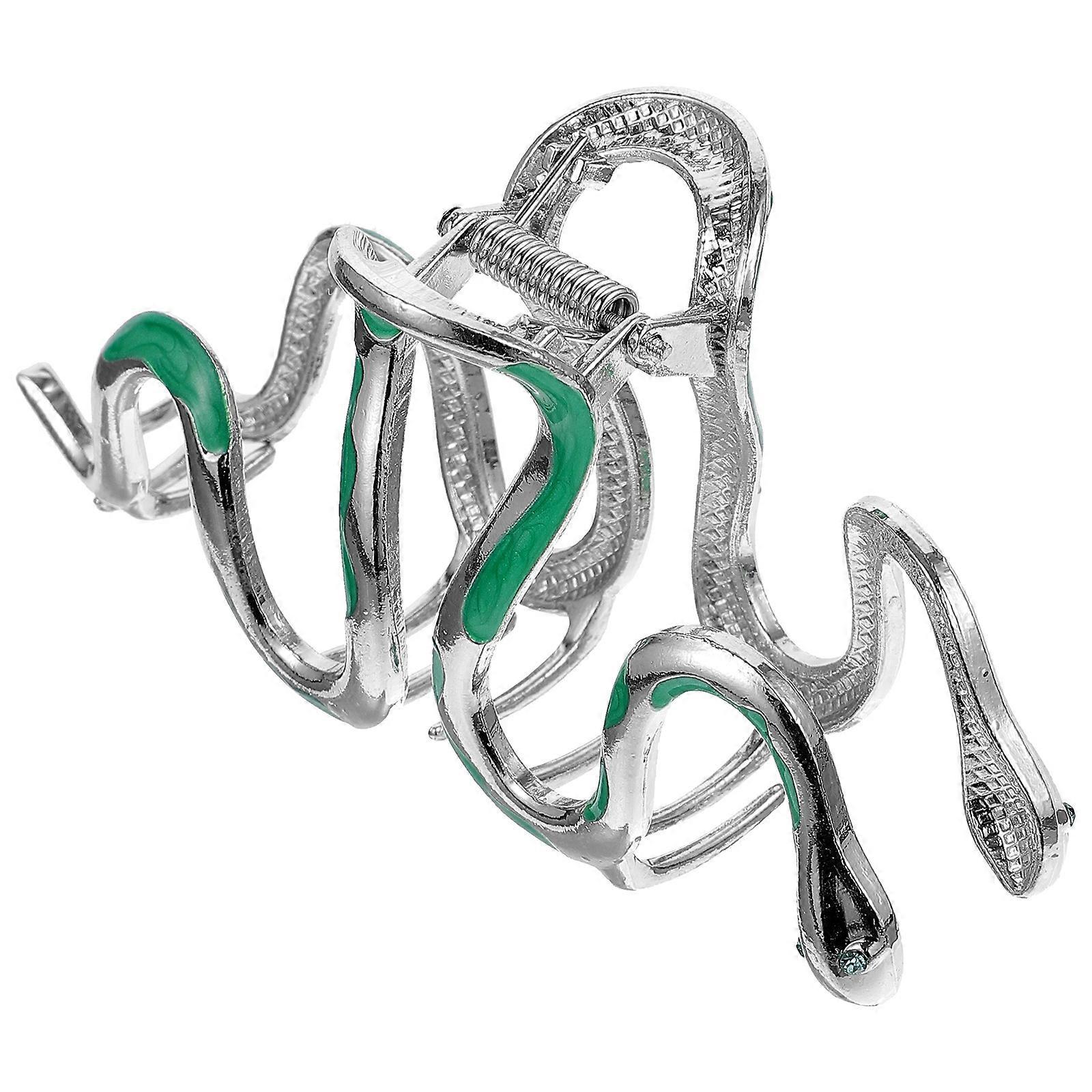 Large Claw Clip 2Pcs Snake-Shaped Hair Accessory Made Of Alloy Ideal For Casual Occasion Such As Shopping And Travel
