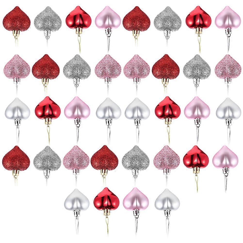 Heart Shaped Ornaments for Valentines Day Decoration 108Pcs Mixed Colors