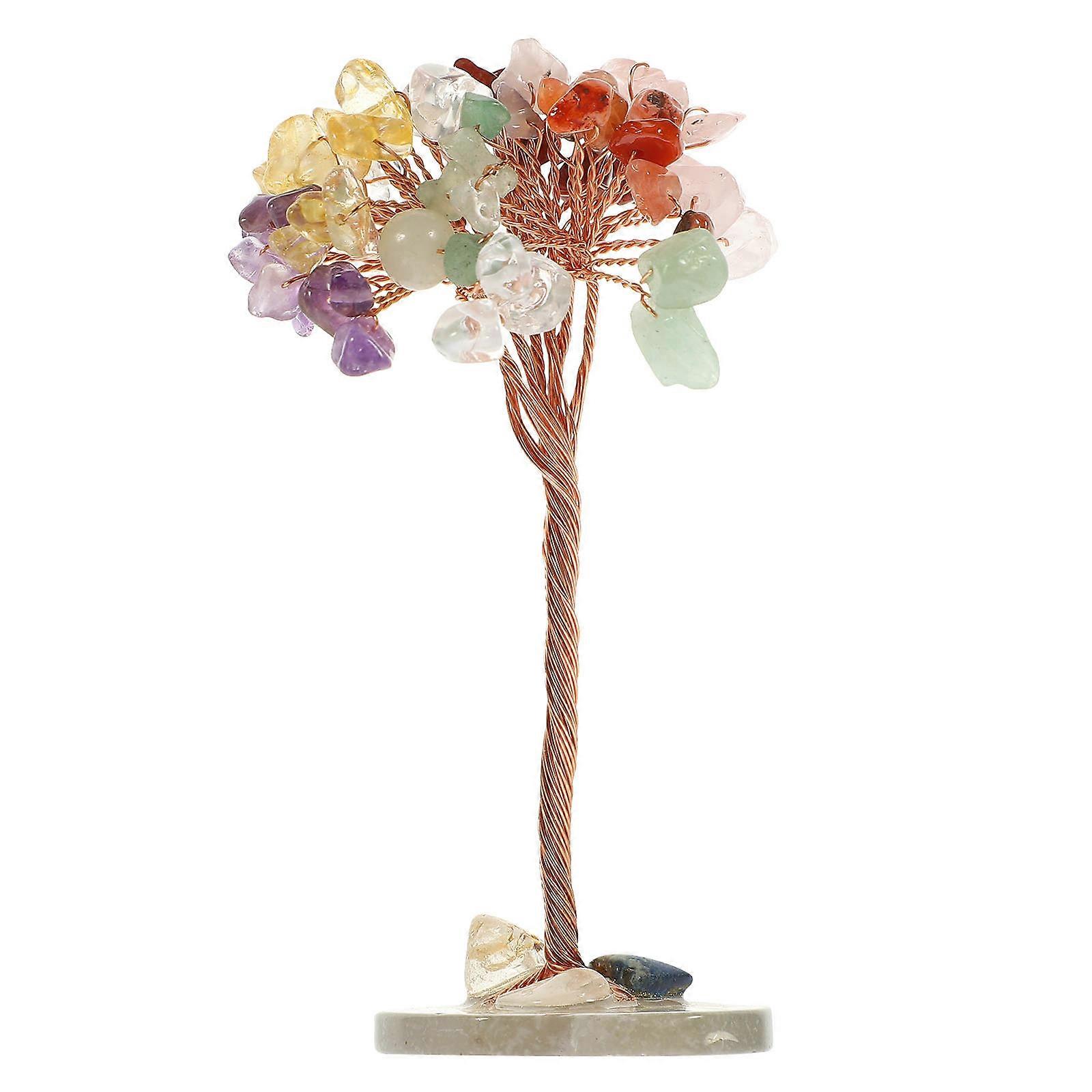 Crystal Tree Decoration for Decoration 3Pcs Based Crystal Tabletop Ornament