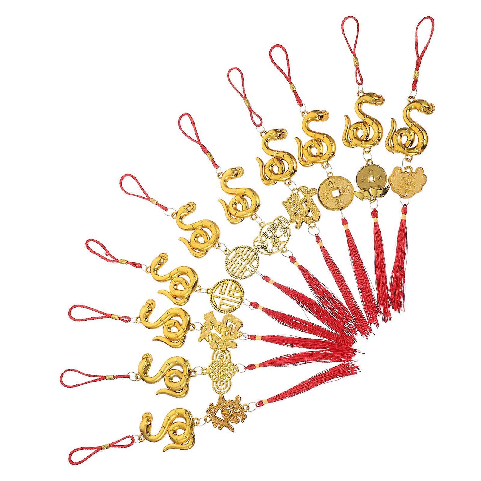 2025 Chinese New Year 50 Pcs Decorative Hanging Items Representing Wealth Ideal For Housewarming And Special Occasions