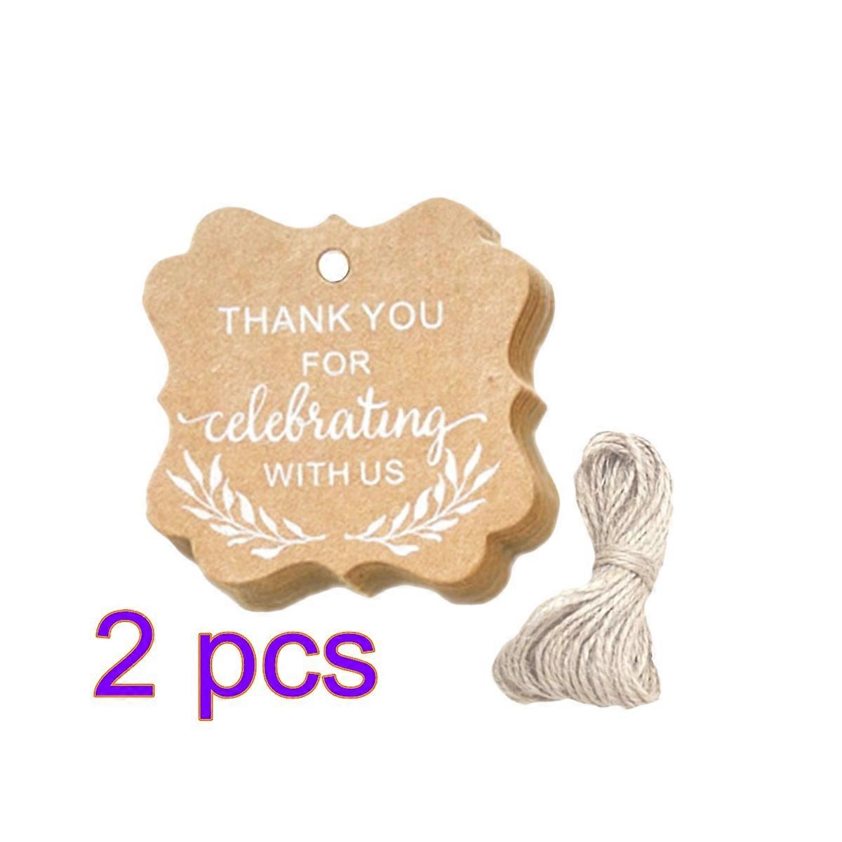 Kraft Paper Gift Tags Food Package Tags with String 200Pcs for Wedding