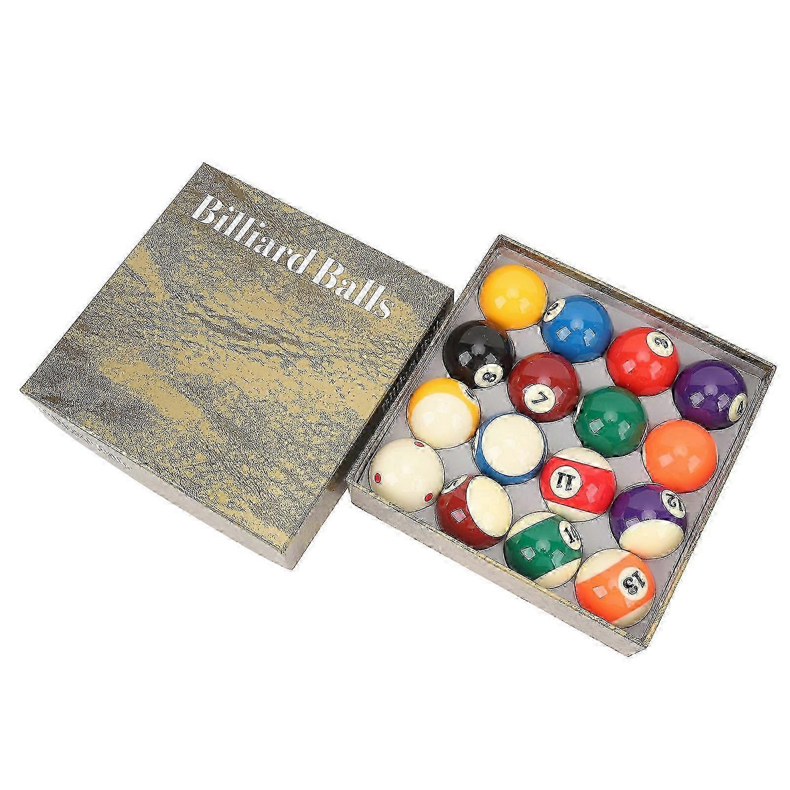 16Pcs Billiard Balls Set Resin 2.25inch Regulation Size Billiards Balls Pool Table Balls Replacement for Pool Table Accessories