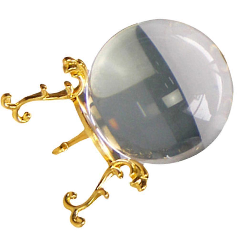 Glass Crystal Ball with Stand Decorative Home Ornament 2Sets Clear Sphere