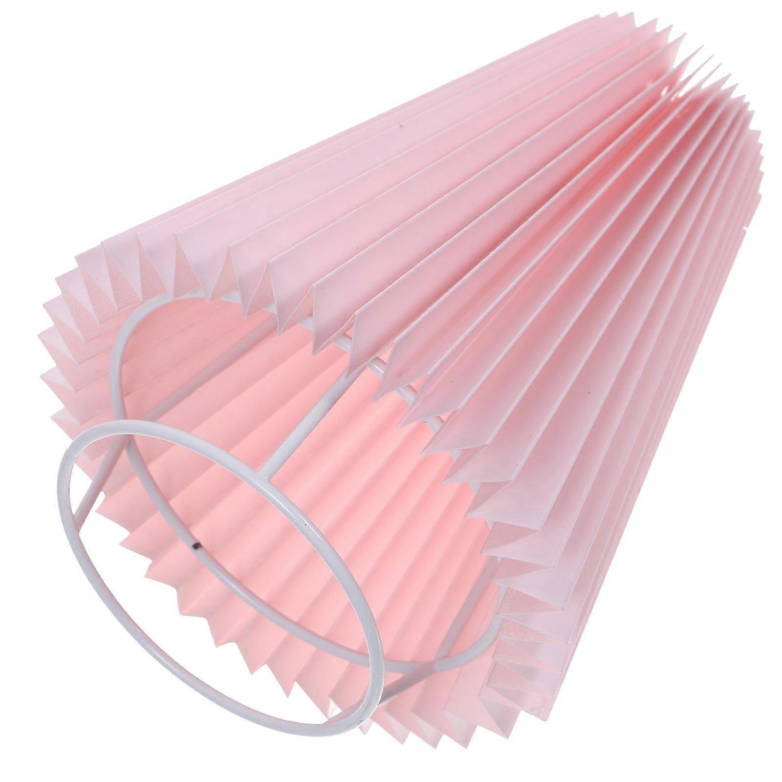 Lamp Shade Cloth Light Cover for Decor 2Pcs Pink Pleated Table Lamp