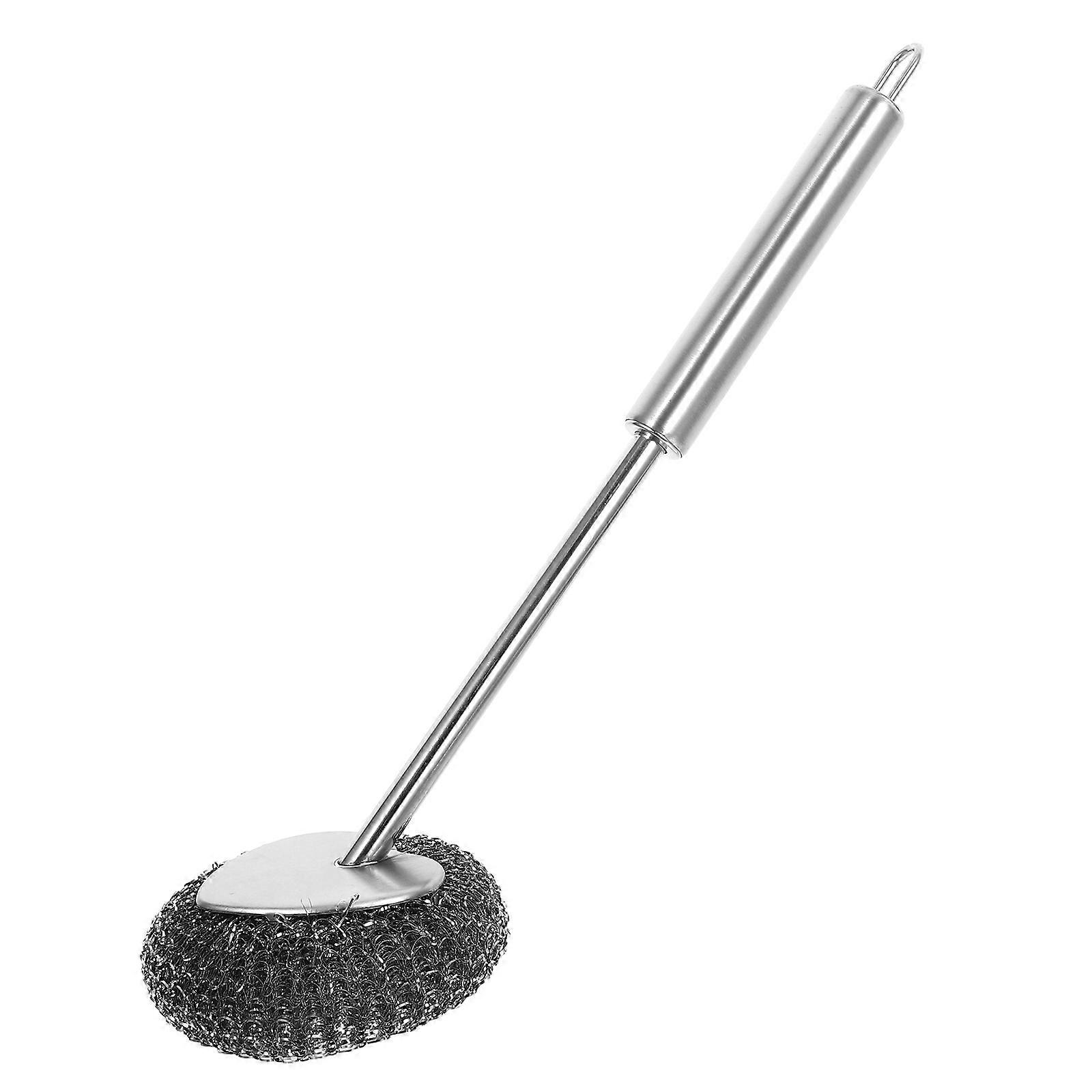 Silver Stainless Steel Scrubber for Kitchen Pot Cleaning 5Pcs Set