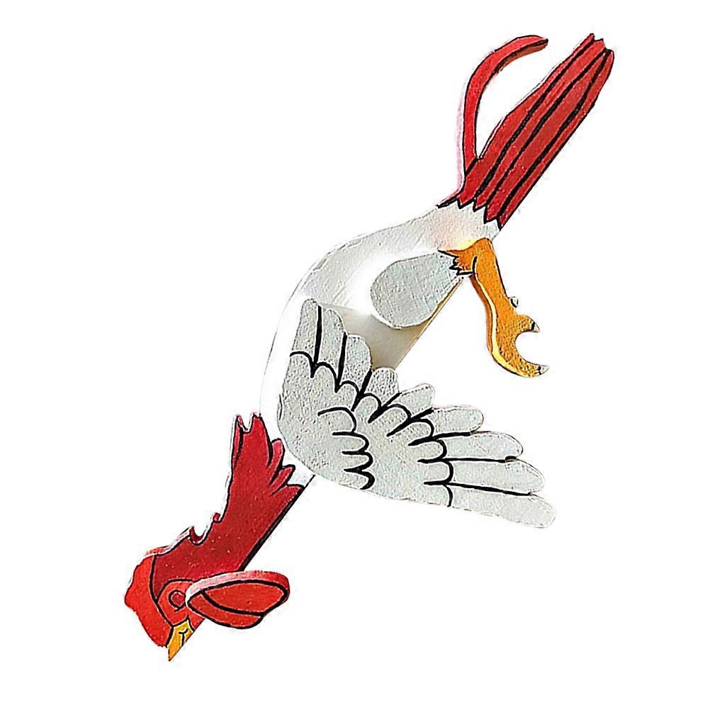 Wood Chicken Adornment Chicken Shape for Decoration 5Pcs Bundle