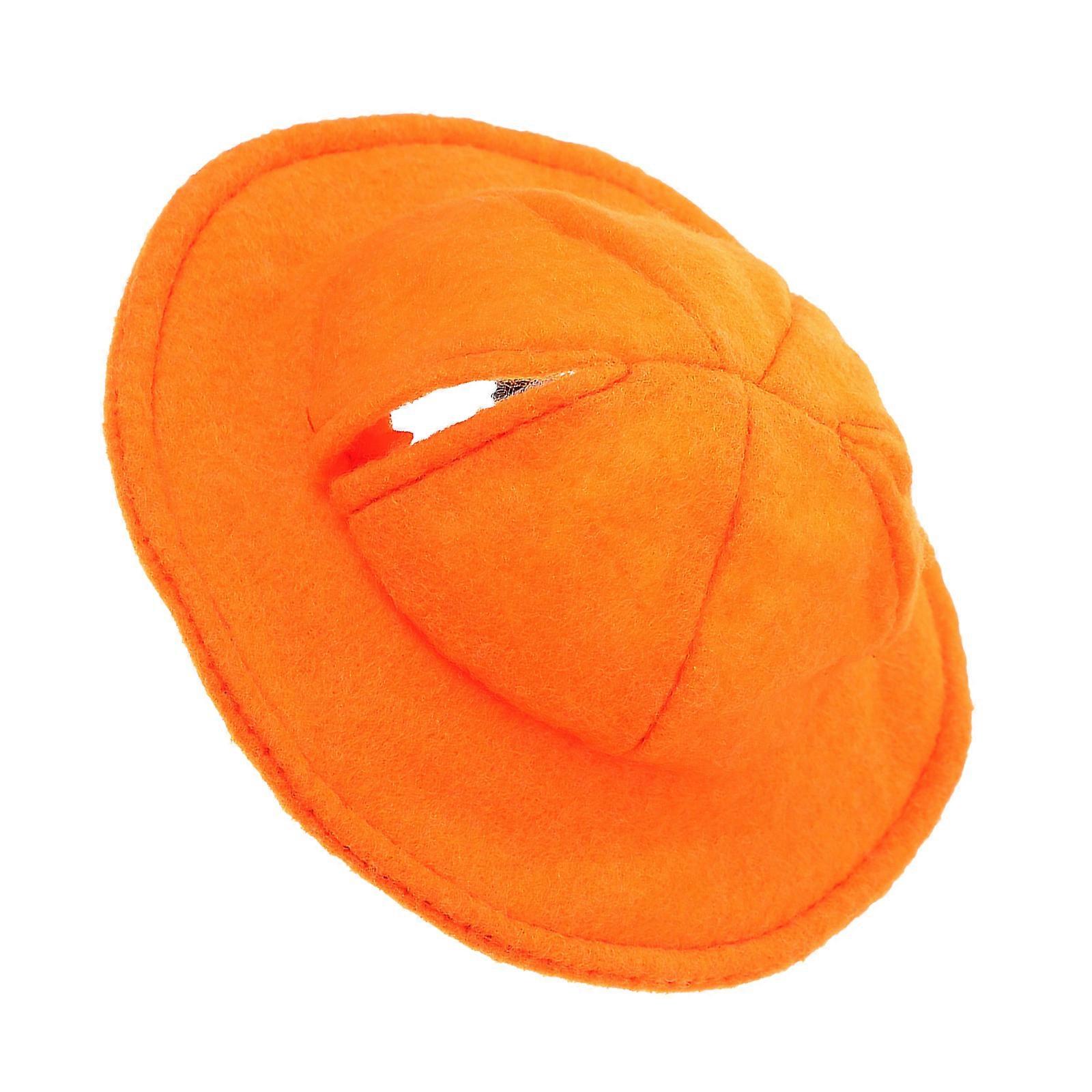 Mini Pet Hat Bunny Hat for Small Animals 3Pcs Orange Felt Accessories