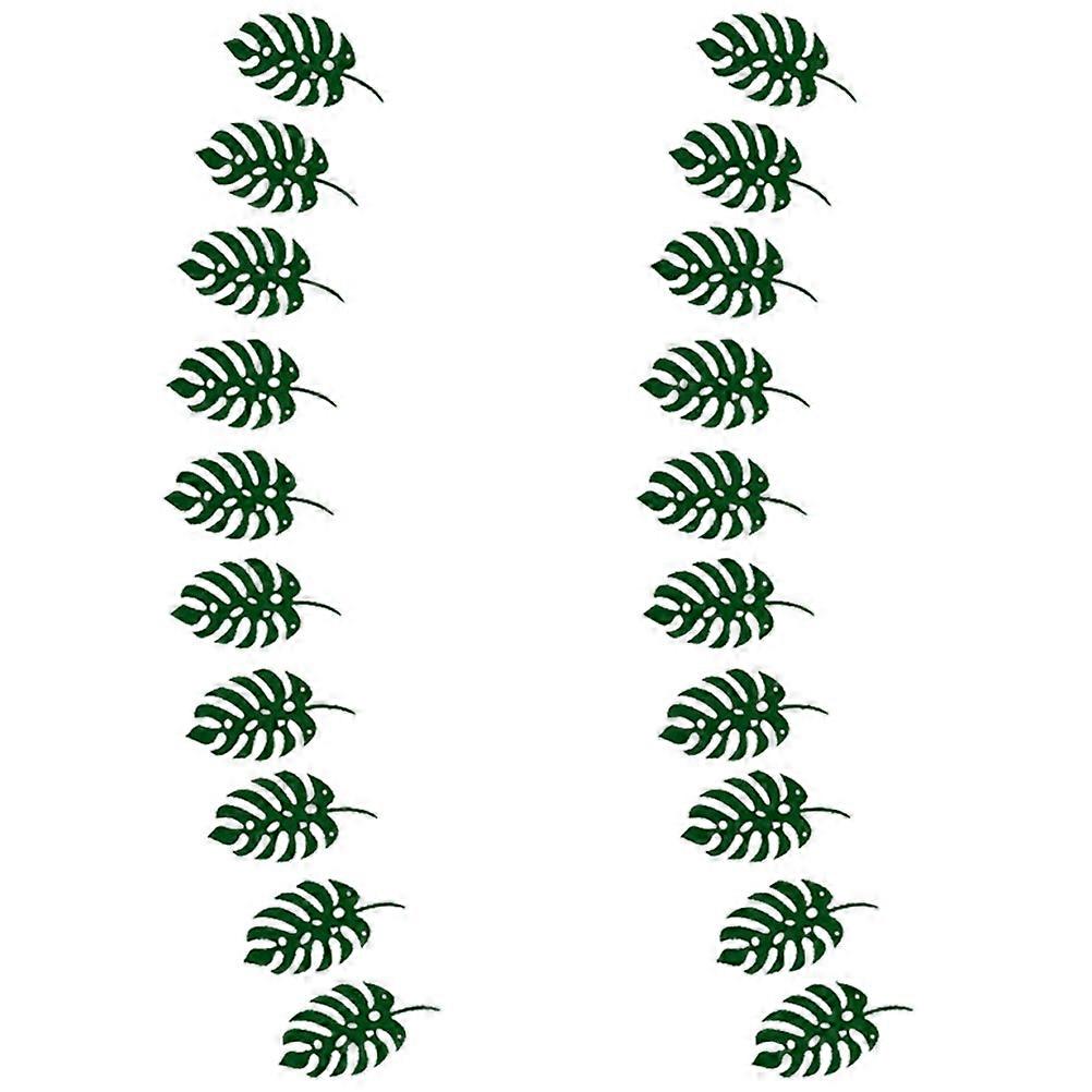Tropical Party Decorations Leaf Banner for Hawaiian Theme 8Sets