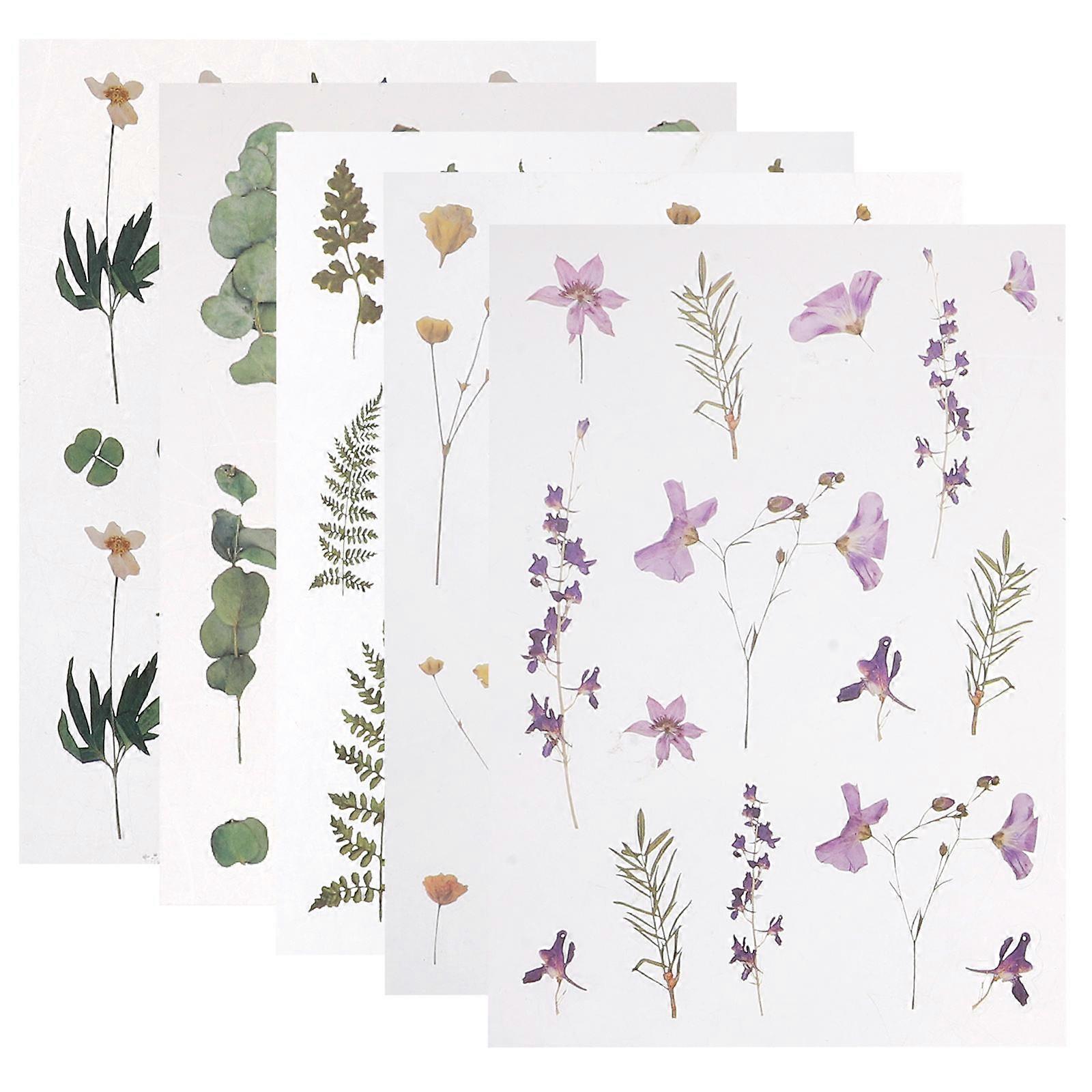 15Pcs Floral Stickers For Notebook Decoration DIY Style Ideal For School Crafting Children Students With Irregular Shape